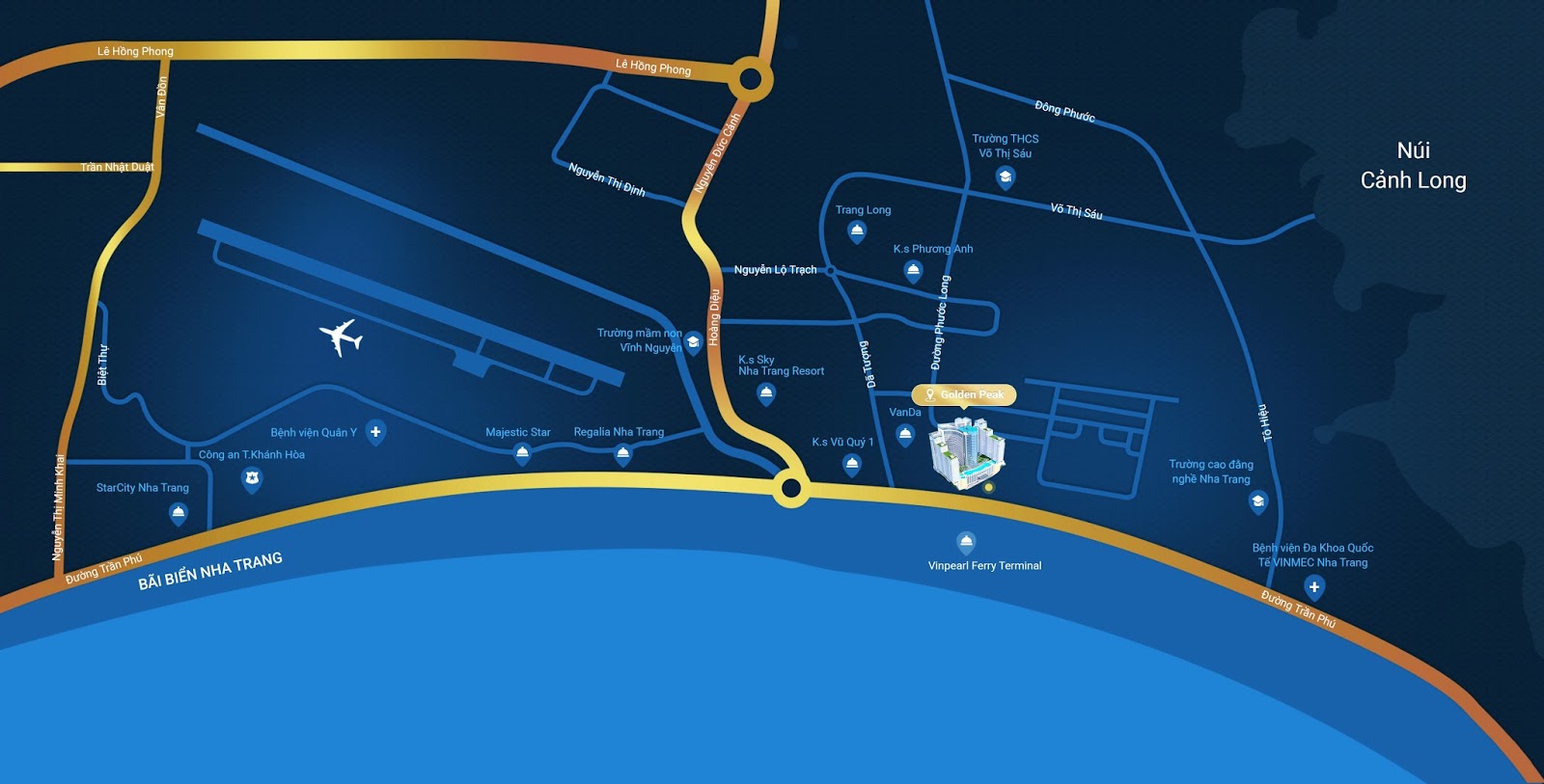 Vị trí của dự án Golden Peak Nha Trang