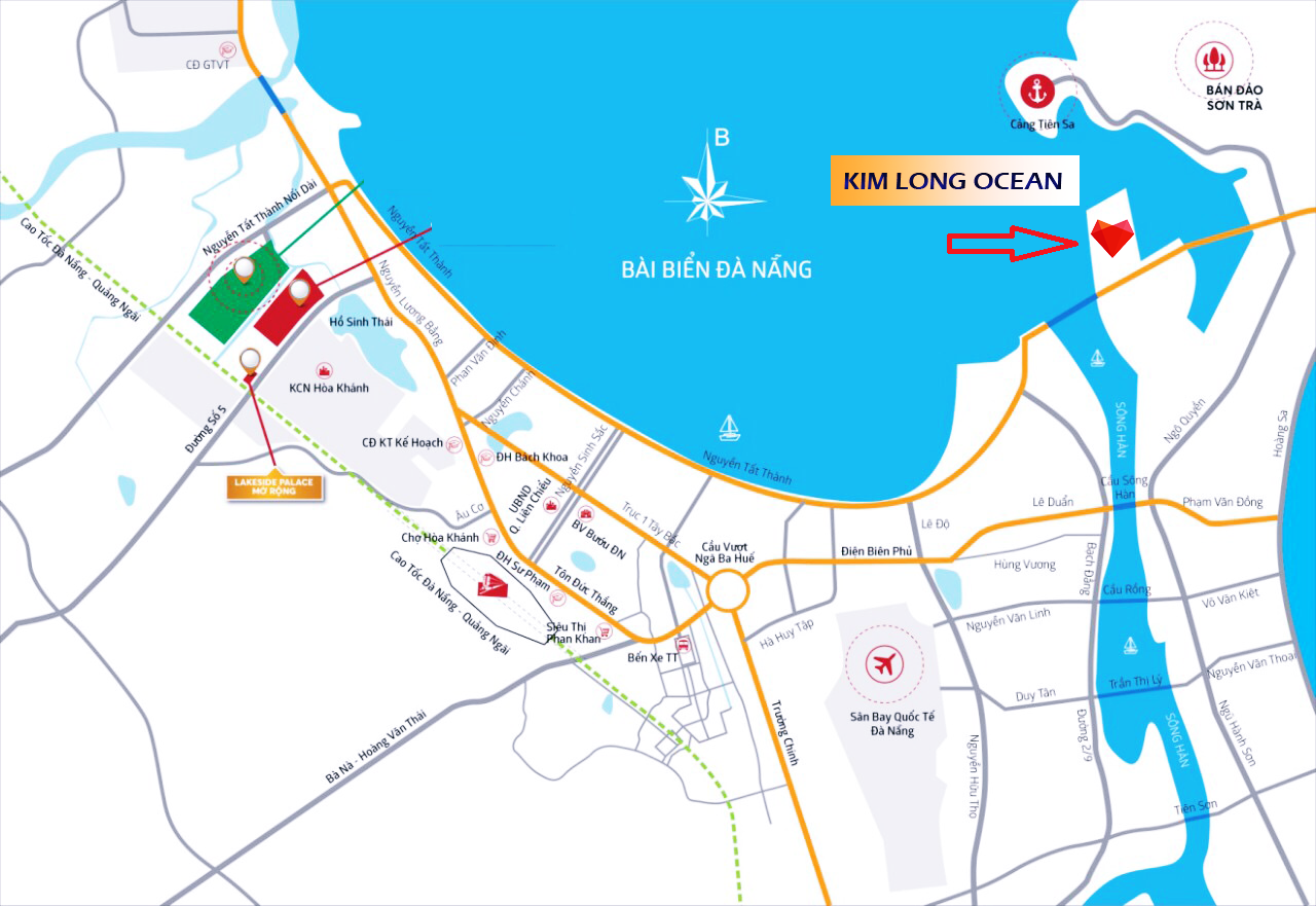 Vị trí dự án Kim Long Ocean Đà Nẵng Vị trí dự án Kim Long Ocean Đà Nẵng